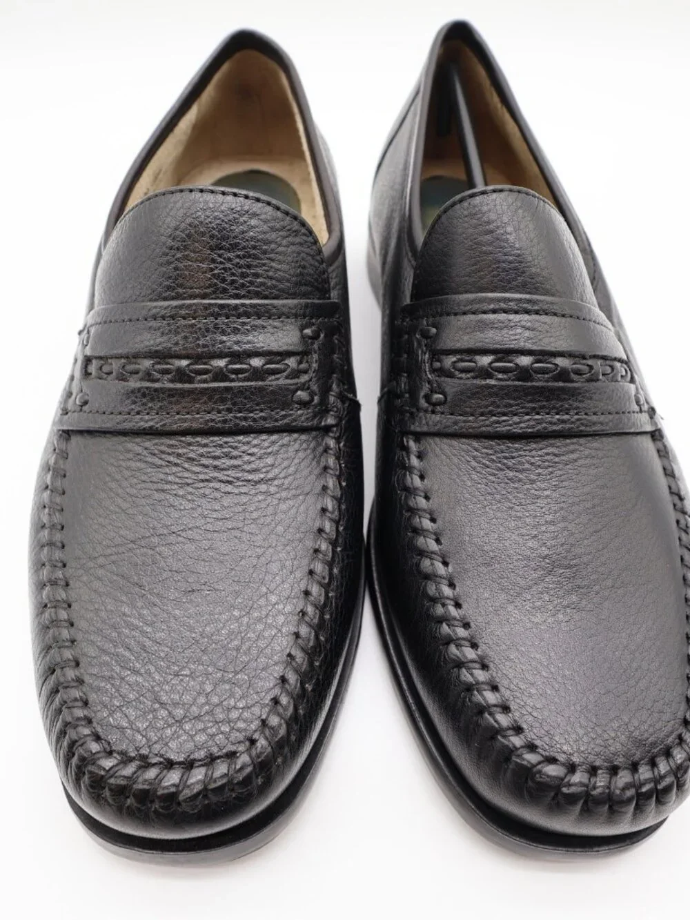Nunn Bush Edgar Loafers Men's 9 Black Leather Comfort Gel Slip-On